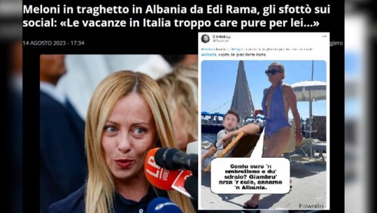Vizita e kryeministres italiane në Shqipëri, ironi në mediat italiane: Edhe Meloni iku në Shqipëri nga çmimet e shtrenjta
