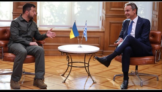 Zelensky mbërrin në Greqi takon Mitsotakis! Kryeministri grek: Qëndrojmë në krah të Ukrainës