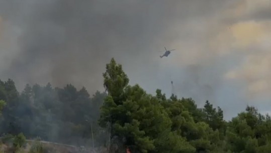 VIDEO/ Zjarri në Laç, nis ndërhyrja nga ajri 