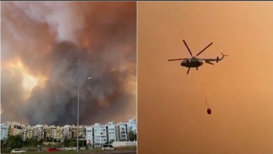 Zjarr masiv në Turqinë veriperëndimore, mbyllet trafiku detar në ngushticën e Dardaneleve që të lejohen helikopterët të mbushin ujë