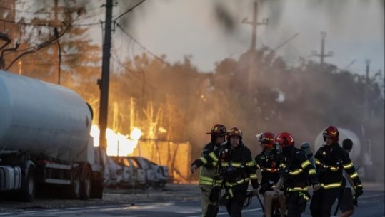 VIDEOLAJM/ Shpërthime në një pikë karburanti në Bukuresht, 1 viktimë dhe 33 të plagosur