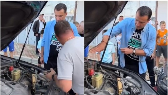 VIDEO/ Qytetarit i kishte rënë bateria e makinës, Veliaj e ndihmon ta ndezë