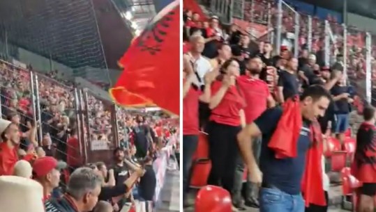 Flamuri kuqezi valvitet në Pragë, tifozët e Kombëtares futen në stadium me plis (VIDEO)