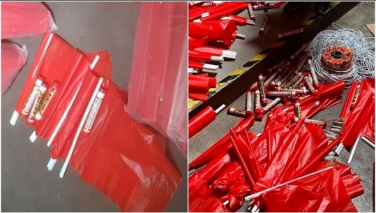 FOTO/ Sot sfida Shqipëri-Poloni, sekuestrohen kapsolla dhe flakadanë! Ishin fshehur mes flamujve do futeshin në stadiumin 'Air Albania' 