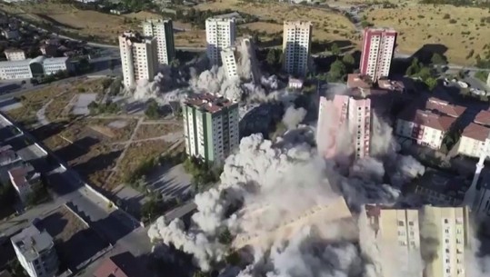 VIDEO/ Turqi,hidhen në erë 9 ndërtesa, shikoni shpërthimin e fuqishëm