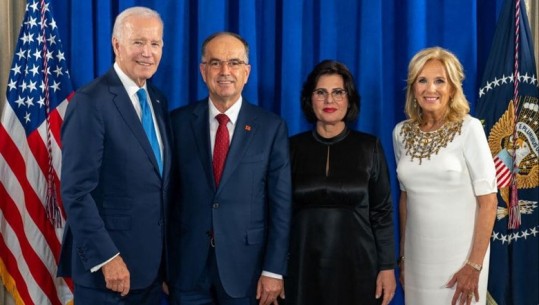 Begaj dhe gruaja e tij Armanda Begaj takim presidentin e SHBA-së Joe Biden dhe zonjën e Parë, Jill Biden 