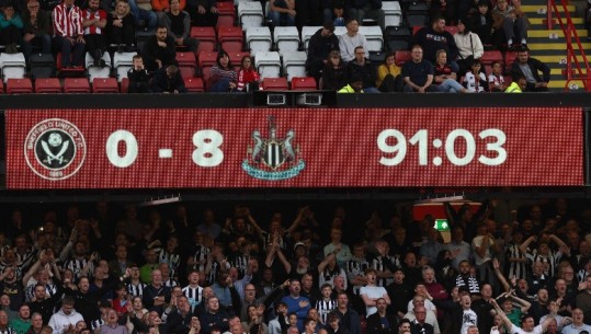 Newcastle dhuron show, fiton 0-8 kundër Sheffield! Rekord i ri në Premier League