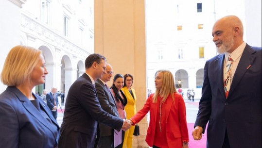 FOTO/ Vizita e Ramës në Itali, kryeministri ndan foto nga takimi me Melonin: Plane dhe projekte konkrete me interes ekonomik