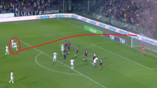 Vendosin milimetrat, Kristjan Asllani 'flirt' me supergolin në Serie A (VIDEO)
