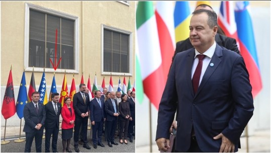 Ministeriali në Tiranë, Gërvalla: BE të ngrijë statusin e vendit kandidat për Serbinë! Daçiç refuzon foton familjare! Kryediplomatja gjermane i merr në takime të ndara 