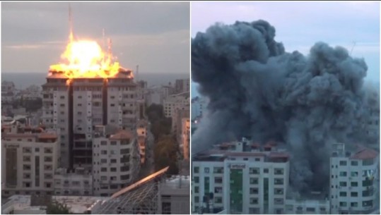 Shikoni videon/ Raketat izraelite shkatërrojnë 'Kullën Palestineze' në qendër të Gazës