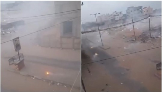 VIDEO/ Izraeli përdor bomba me fosfor të bardhë në luftimet në Gaza! Arma e ndaluar në zonat civile