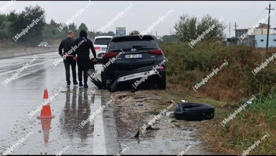Aksident në autostradën Rrogozhinë- Lushnjë! Plagoset shoferi, shkak dyshohet shpejtësia dhe lagështia në rrugë