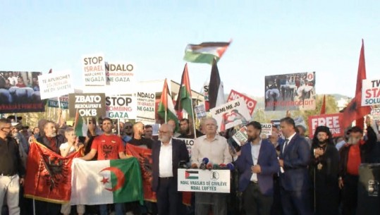 Protestë në Tiranë në mbështetje të Palestinës: Ne jemi me ju! Ndërkombëtarët të ndalin agresionin kundër popullsisë civile