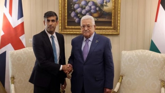 Sunak takohet me presidentin palestinez: Dënojmë terrorizmin e Hamasit, ata nuk përfaqësojnë Palestinën