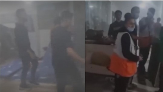 VIDEOLAJM/ Brenda spitalit kryesor në Rripin e Gazës, mbushet me tym nga bombradimet izraelite