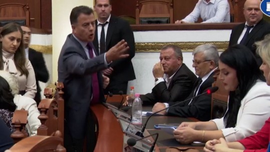 VIDEO/ Deputetja e PS merr fjalën, Flamur Noka i shkon mbi kokë dhe i bie tavolinës