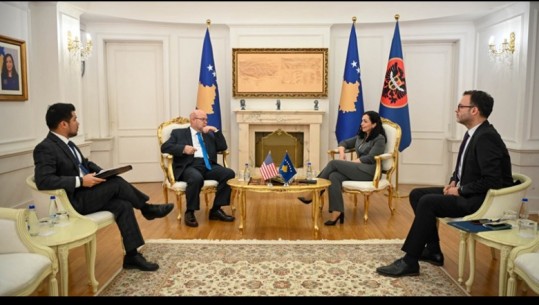 Osmani takohet me ambasadorin amerikan në Prishtinë: Draft-statuti i asociacionit duhet të shkojë në Kushtetuese