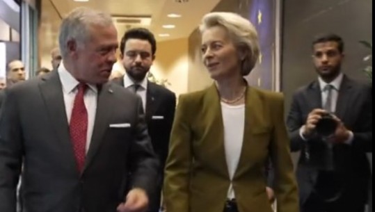 VIDEO/ Von der Leyen takon mbretin e Jordanisë, diskutime për situatën e luftës