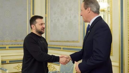 Cameron vizitë zyrtare në Ukrainë, takohet me Zelenskyn
