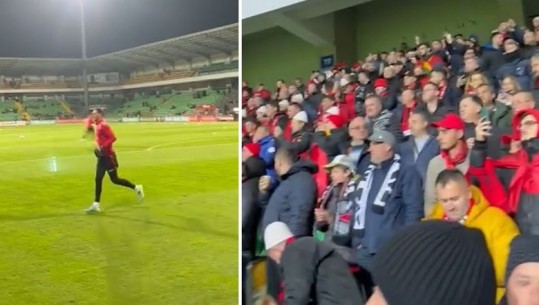 Lojtarët priten me brohorima, kuqezinjtë mbushin stadiumin në Moldavi (VIDEO)