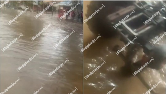 VIDEO/ Stuhi shiu në Ksamil, përmbyten disa rrugë dhe biznese në qytet