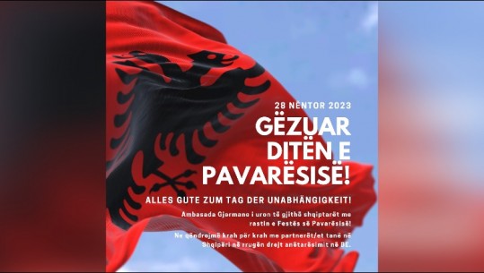 Sot 111 vjetori i Pavarësisë, ambasada gjermane: Krah Shqipërisë në rrugëtimin drejt BE