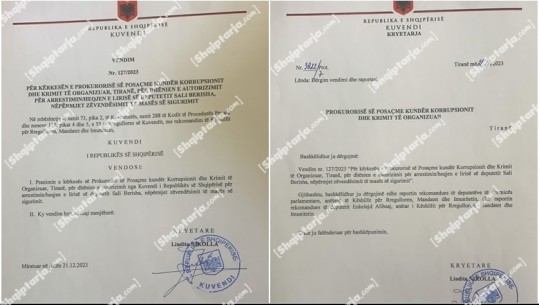 Arrestimi i Sali Berishës, Parlamenti i dërgon SPAK dokumentin: Ke autorizimin