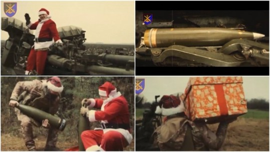 VIDEOLAJM/ Dhurata e Babagjyshit? Plumba për artileritë ukrainase