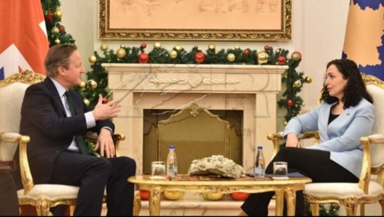 Osmani takohet me Cameron, diskutojnë për anëtarësimin në NATO, situatën e sigurisë dhe sulmin terrorist në Banjskë