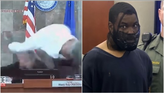 Sulmoi brutalisht gjyqtaren, agresori në SHBA dënohet me 1 vit e 7 muaj burg! Si u izolua me maskë dhe 'pranga të veçanta' në gjyq (VIDEO)