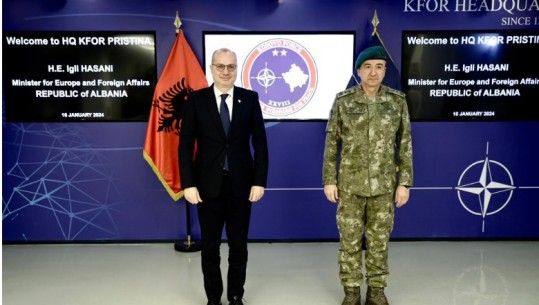 Ministri Igli Hasani përfundon vizitën në Kosovë, zhvillon takim me trupat e KFOR-it