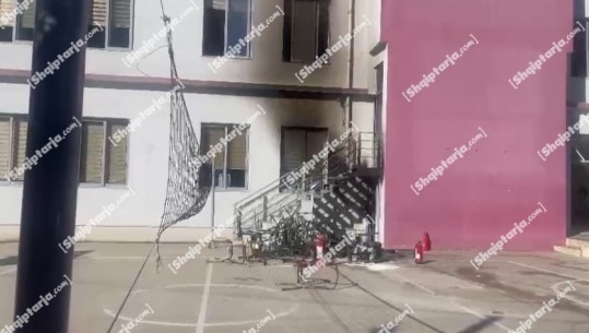 Tiranë/ Zjarr në shkollën private ‘Qatar College’, flakët përfshinë depon! Shkak një shkëndijë elektrike