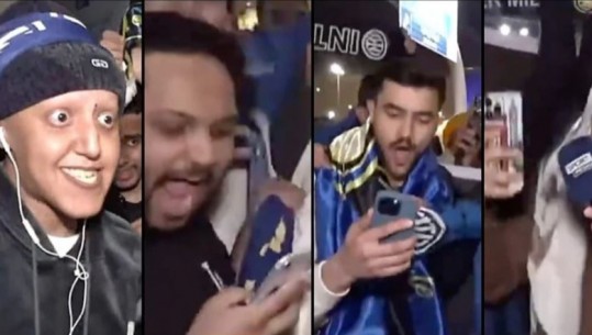 Skena qesharake në Arabinë Saudite! 'Tifozët' e paguar të Interit lexojnë tekstet e këngëve në telefon