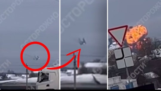 VIDEO/ Rrëzohet avioni ushtarak rus! Moskë: Në bord 65 të burgosur ukrainas dhe 6 anëtarë të ekuipazhit