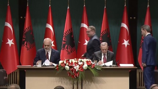Rama në Ankara, Erdogan: Volumin tregtar me Shqipërinë do e çojmë 2 miliardë dollarë! Pastroni mbetjet e FETO-s duan të hedhin hije në marrëdhëniet tona