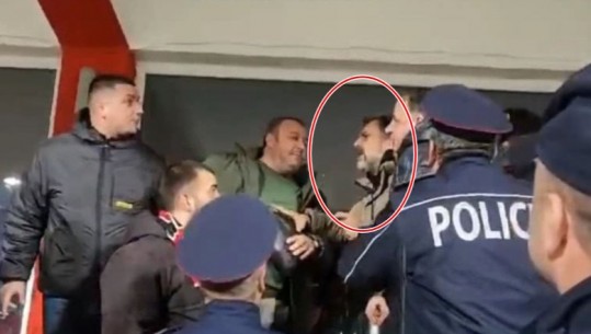 Tensione pas ndeshjes në Korçë, tifozët e Skënderbeut kapen me presidentin e Dinamos (VIDEO)
