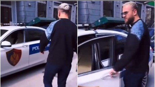VIDEO/ Akuzohet për probleme me drejtësinë, Luiz Ejlli shfaqet duke drejtuar një makinë policie