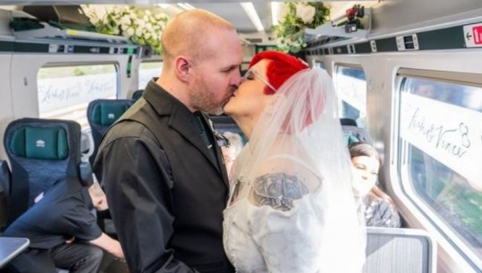 Çifti martohet në trenin me shpejtësi 125 milje në orë, aty ku u takuan për herë të parë