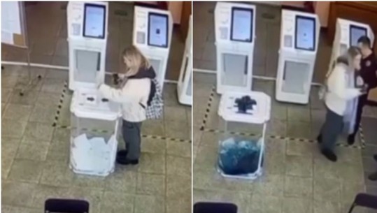 VIDEO/ Zgjedhjet në Rusi/ Votuesit hedhin bojë brenda kutive të votimit! Gruaja hedh molotov brenda qendrës zgjedhore