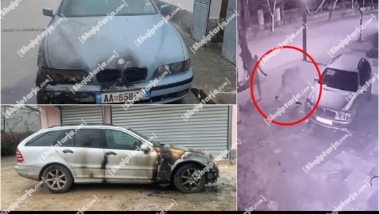 Momenti kur adoleshentët i vënë flakën makinës në Korçë, Report TV siguron pamjet