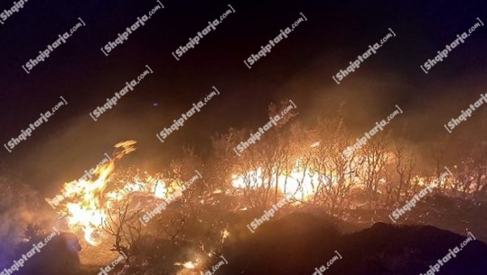 Zjarr në fshatin Dukat në Vlorë