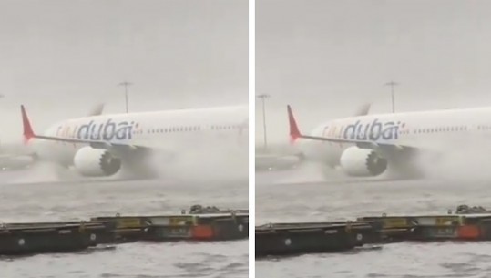 VIDEO+FOTO/ Stuhia godet Emiratet e Bashkuara Arabe, përmbytet aeroporti i Dubait, avionët ‘lundrojnë’ nën ujë