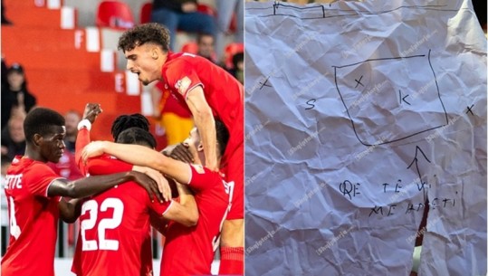 FOTO/ Orges Shehi si Mourinho, i dërgon mesazh 'të fshehtë' ekipit me copa letre! Zbulohet skema e trajnerit të Partizanit