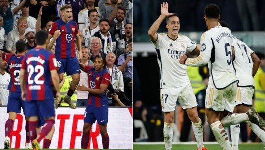 GOLAT/ Përmbysje 'Galaktike', Real Madrid 3-2 Barcelona! Djemtë e Ancelottit 'prekin' titullin kampion, katalanasit pesë ndeshje pa fitore në El Clasico