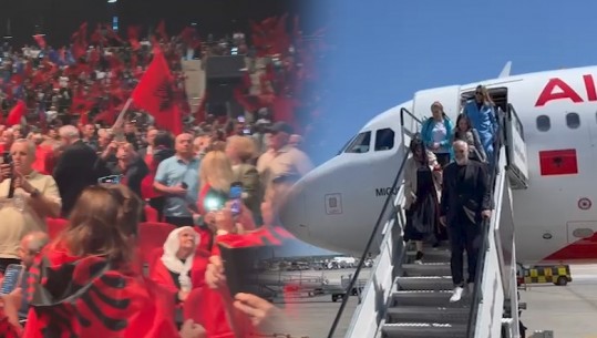 Turi me diasporën! Stadiumi 'Galatsi' plot, flakërin kuq e zi! Shqiptarët presin Ramën! Avioni i kryeministrit zbret në Athinë: Po vij! Jeni bota (VIDEO + FOTO) 