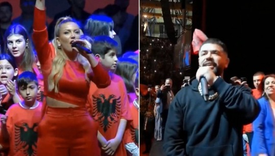 Festë në Athinë, Noizy dhe Era Rusi ‘ndezin’ stadiumin plot me shqiptarë! Atmosferë elektrizuese