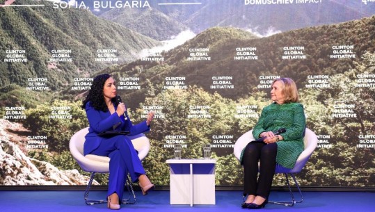 Vjosa Osmani takon Hillary Clinton, e falënderon për ndihmën e dhënë ndaj Kosovës