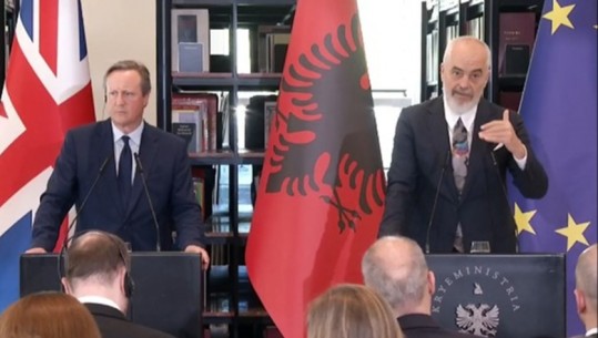 Rama batuta me Cameron: Tani të gjithë shqiptarët do e shohin nëse je politikan që mban fjalën apo jo! Sekretari britanik: Premtoj se do të vij përsëri
