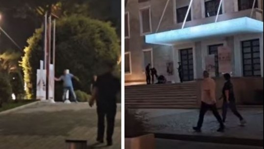 Tiranë/ Qëlloi me gurë në drejtim të kryeministrisë, ndalohet 45-vjeçari! Policia: Ishte i dehur dhe me probleme mendore (VIDEO)